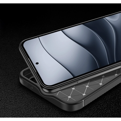 Xiaomi Redmi Note 14 4G Kılıf Silikon Parmak İzi Bırakmayan Karbon Soft Negro Kapak - Siyah
