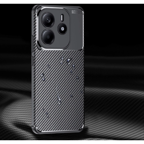 Xiaomi Redmi Note 14 4G Kılıf Silikon Parmak İzi Bırakmayan Karbon Soft Negro Kapak - Siyah