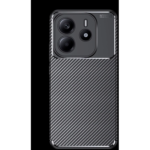 Xiaomi Redmi Note 14 4G Kılıf Silikon Parmak İzi Bırakmayan Karbon Soft Negro Kapak - Siyah