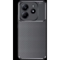 Xiaomi Redmi Note 14 4G Kılıf Silikon Parmak İzi Bırakmayan Karbon Soft Negro Kapak - Siyah