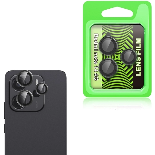 Xiaomi Redmi Note 14 4G Lens Kamera Koruyucu Parmak İzi Bırakmaz CL-07 - Siyah