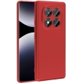 Xiaomi Redmi Note 14 Pro 4g Kılıf İnce Soft Mat Renkli Esnek Silikon Kapak - Kırmızı