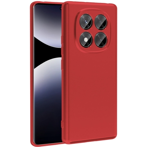 Xiaomi Redmi Note 14 Pro 4g Kılıf İnce Soft Mat Renkli Esnek Silikon Kapak - Kırmızı