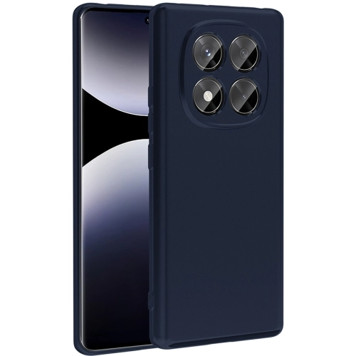 Xiaomi Redmi Note 14 Pro 4g Kılıf İnce Soft Mat Renkli Esnek Silikon Kapak - Lacivert