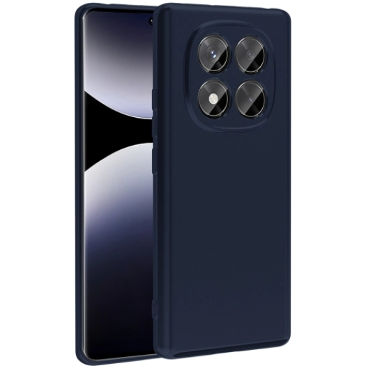 Xiaomi Redmi Note 14 Pro 4g Kılıf İnce Soft Mat Renkli Esnek Silikon Kapak - Lacivert