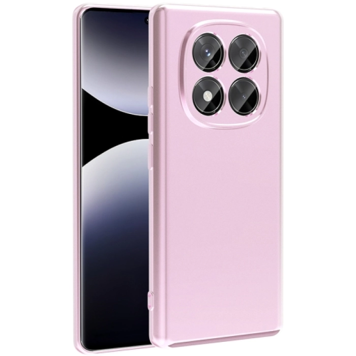 Xiaomi Redmi Note 14 Pro 4g Kılıf İnce Soft Mat Renkli Esnek Silikon Kapak - Rose Gold