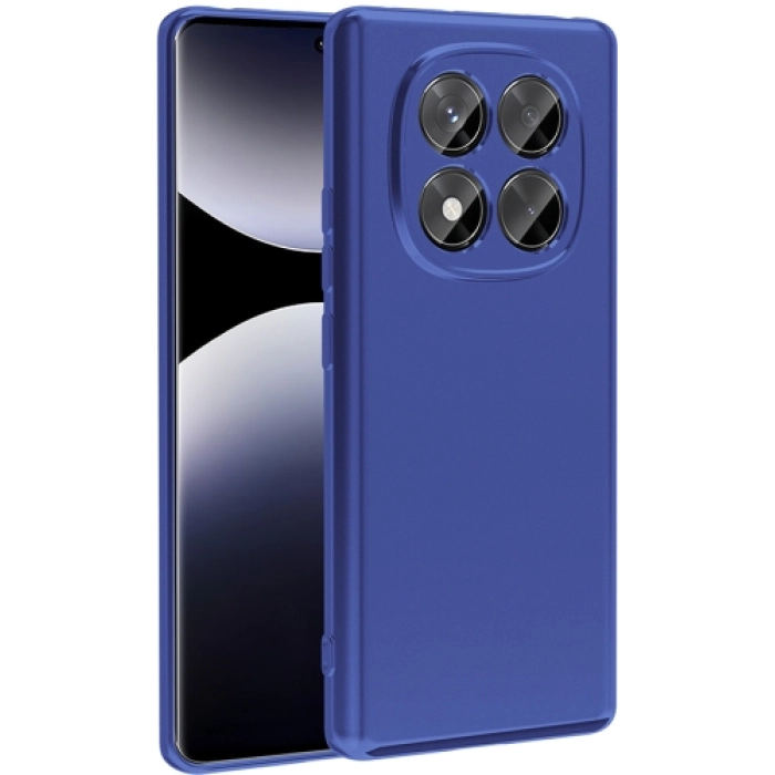 Xiaomi Redmi Note 14 Pro 4g Kılıf İnce Soft Mat Renkli Esnek Silikon Kapak - Saks Mavi