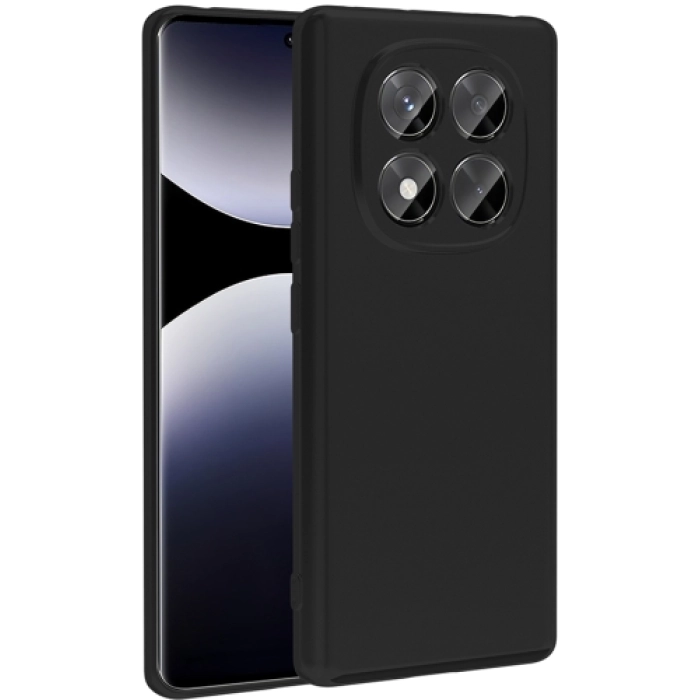 Xiaomi Redmi Note 14 Pro 4g Kılıf İnce Soft Mat Renkli Esnek Silikon Kapak - Siyah