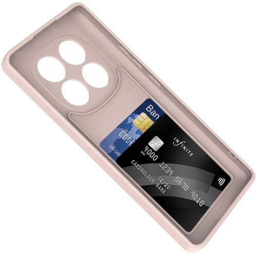 Xiaomi Redmi Note 14 Pro 4g Kılıf İçi Kadife Dokulu Kartlık Hazneli Mat Vitra Silikon Kapak - Lacivert