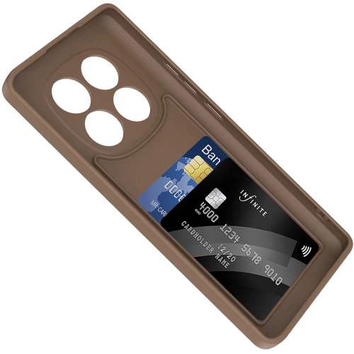 Xiaomi Redmi Note 14 Pro 4g Kılıf İçi Kadife Dokulu Kartlık Hazneli Mat Vitra Silikon Kapak - Pembe