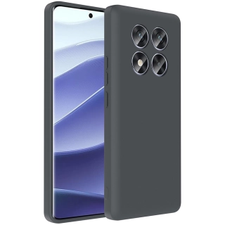 Xiaomi Redmi Note 14 Pro 4g Kılıf İçi Kadife Dokulu Kartlık Hazneli Mat Vitra Silikon Kapak - Gri