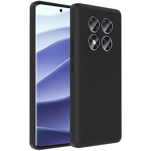 Xiaomi Redmi Note 14 Pro 4g Kılıf İçi Kadife Dokulu Kartlık Hazneli Mat Vitra Silikon Kapak - Siyah