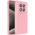 Xiaomi Redmi Note 14 Pro 4g Kılıf Kamera Korumalı Simli Parlak Lüks Silikon Koton Kapak - Açık Pembe