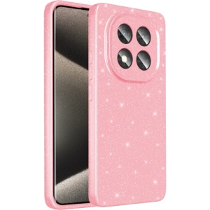 Xiaomi Redmi Note 14 Pro 4g Kılıf Kamera Korumalı Simli Parlak Lüks Silikon Koton Kapak - Açık Pembe