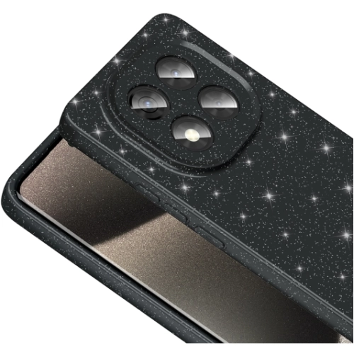 Xiaomi Redmi Note 14 Pro 4g Kılıf Kamera Korumalı Simli Parlak Lüks Silikon Koton Kapak - Açık Pembe