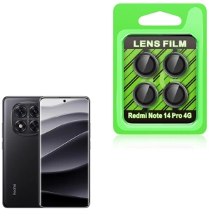 Xiaomi Redmi Note 14 Pro 4g Lens Kamera Koruyucu Parmak İzi Bırakmaz CL-07 - Siyah