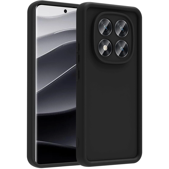 Xiaomi Redmi Note 14 Pro 5G ile Uyumlu Kılıf Kamera Korumalı Silikon Ananas Kapak - Siyah