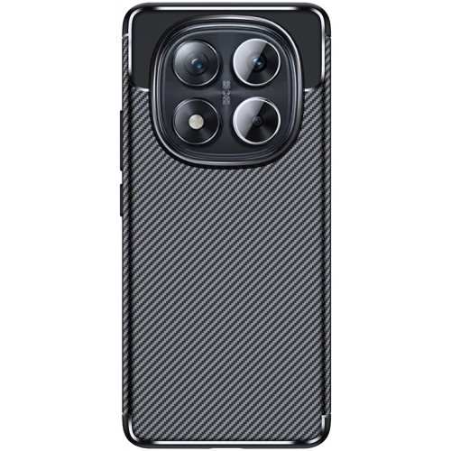 Xiaomi Redmi Note 14 Pro 5G Kılıf Silikon Parmak İzi Bırakmayan Karbon Soft Negro Kapak - Siyah