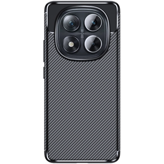 Xiaomi Redmi Note 14 Pro 5G Kılıf Silikon Parmak İzi Bırakmayan Karbon Soft Negro Kapak - Siyah