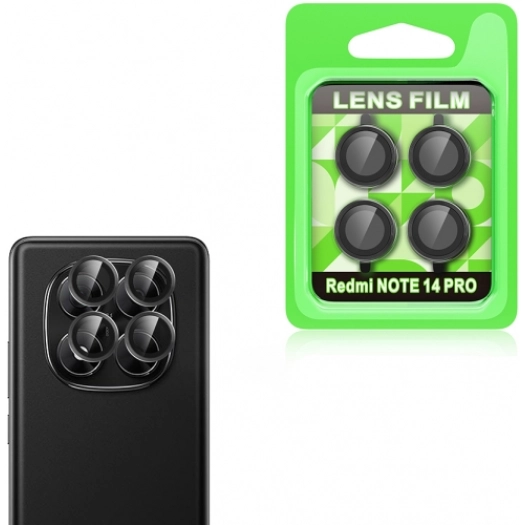 Xiaomi Redmi Note 14 Pro 5G Lens Kamera Koruyucu Parmak İzi Bırakmaz CL-07 - Siyah