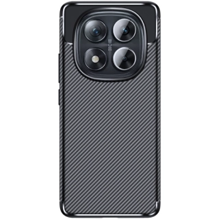 Xiaomi Redmi Note 14 Pro Plus Kılıf Silikon Parmak İzi Bırakmayan Karbon Soft Negro Kapak - Siyah