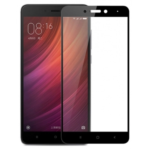 Xiaomi Redmi Note 4X Kırılmaz Cam Tam Kapatan Kenarları Kırılmaya Dayanıklı Cam Ekran Koruyucu - Siyah