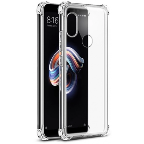 Xiaomi Redmi Note 6 Pro Kılıf Silikon Köşe Korumalı Airbag Darbe Emici Kapak - Şeffaf