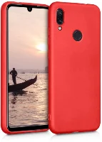 Xiaomi Redmi Note 7 Kılıf İnce Soft Mat Renkli Esnek Silikon Kapak - Kırmızı