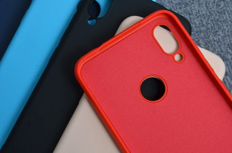 Xiaomi Redmi Note 7 Kılıf Liquid Serisi İçi Kadife İnci Esnek Silikon Kapak - Lacivert