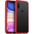 Xiaomi Redmi Note 8 Kılıf Exlusive Arkası Mat Tam Koruma Darbe Emici - Kırmızı