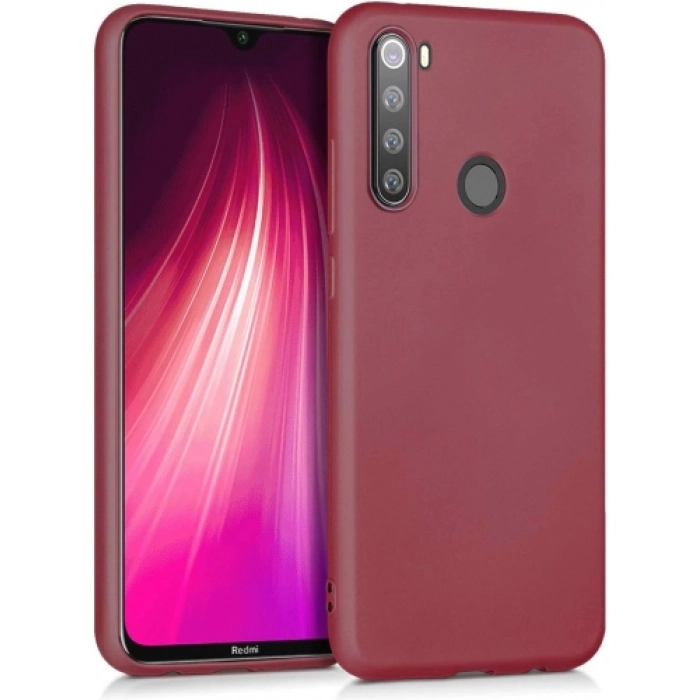 Xiaomi Redmi Note 8 Kılıf İnce Soft Mat Renkli Esnek Silikon Kapak - Mürdüm