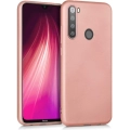 Xiaomi Redmi Note 8 Kılıf İnce Soft Mat Renkli Esnek Silikon Kapak - Rose Gold