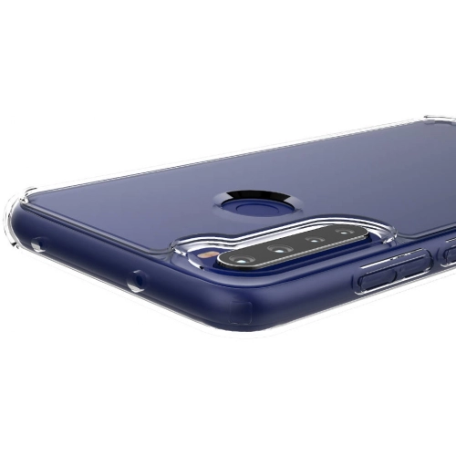 Xiaomi Redmi Note 8 Kılıf Korumalı Kenarları Silikon Arkası Sert Coss Kapak - Şeffaf