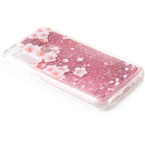 Xiaomi Redmi Note 8 Kılıf Sıvılı Simli Silikon Marshmelo Kılıf - Pembe