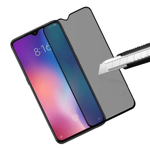 Xiaomi Redmi Note 8 Kırılmaz Cam 5D Ekran Koruyucu Karartmalı Hayalet Cam Privacy Tam Kapatan - Siyah