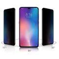 Xiaomi Redmi Note 8 Kırılmaz Cam 5D Ekran Koruyucu Karartmalı Hayalet Cam Privacy Tam Kapatan - Siyah