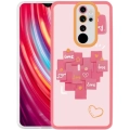 Xiaomi Redmi Note 8 Pro Kılıf Baskılı Desenli Kamera Lens Korumalı M-Fit Kapak Love - Pembe