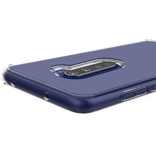 Xiaomi Redmi Note 8 Pro Kılıf Korumalı Kenarları Silikon Arkası Sert Coss Kapak - Şeffaf