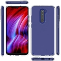 Xiaomi Redmi Note 8 Pro Kılıf Korumalı Kenarları Silikon Arkası Sert Coss Kapak  - Şeffaf