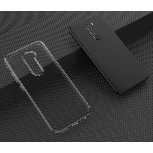 Xiaomi Redmi Note 8 Pro Kılıf Korumalı Kenarları Silikon Arkası Sert Coss Kapak - Şeffaf