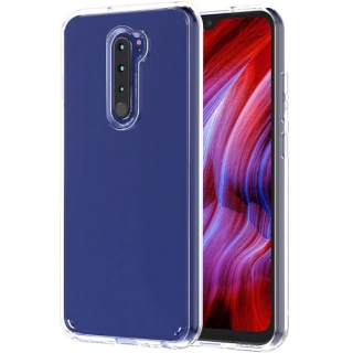 Xiaomi Redmi Note 8 Pro Kılıf Korumalı Kenarları Silikon Arkası Sert Coss Kapak  - Şeffaf