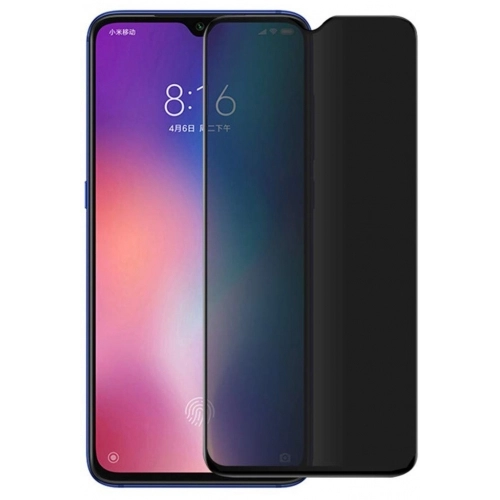 Xiaomi Redmi Note 8 Pro Kırılmaz Cam 5D Ekran Koruyucu Karartmalı Hayalet Cam Privacy Tam Kapatan - Siyah