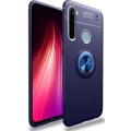 Xiaomi Redmi Note 8T Kılıf Renkli Silikon Yüzüklü Standlı Auto Focus Ravel Kapak - Mavi