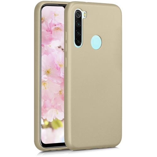 Xiaomi Redmi Note 8T Kılıf İnce Soft Mat Renkli Esnek Silikon Kapak - Gold
