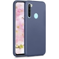 Xiaomi Redmi Note 8T Kılıf İnce Soft Mat Renkli Esnek Silikon Kapak - Lacivert