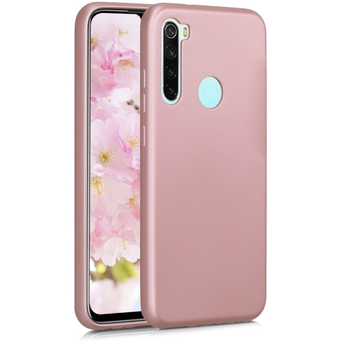 Xiaomi Redmi Note 8T Kılıf İnce Soft Mat Renkli Esnek Silikon Kapak - Rose Gold