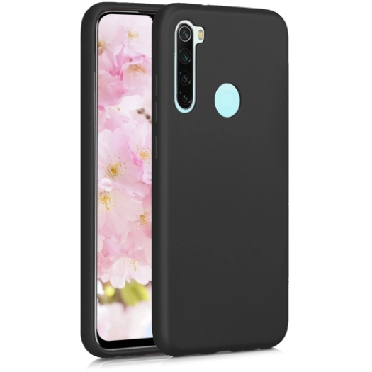 Xiaomi Redmi Note 8T Kılıf İnce Soft Mat Renkli Esnek Silikon Kapak - Siyah