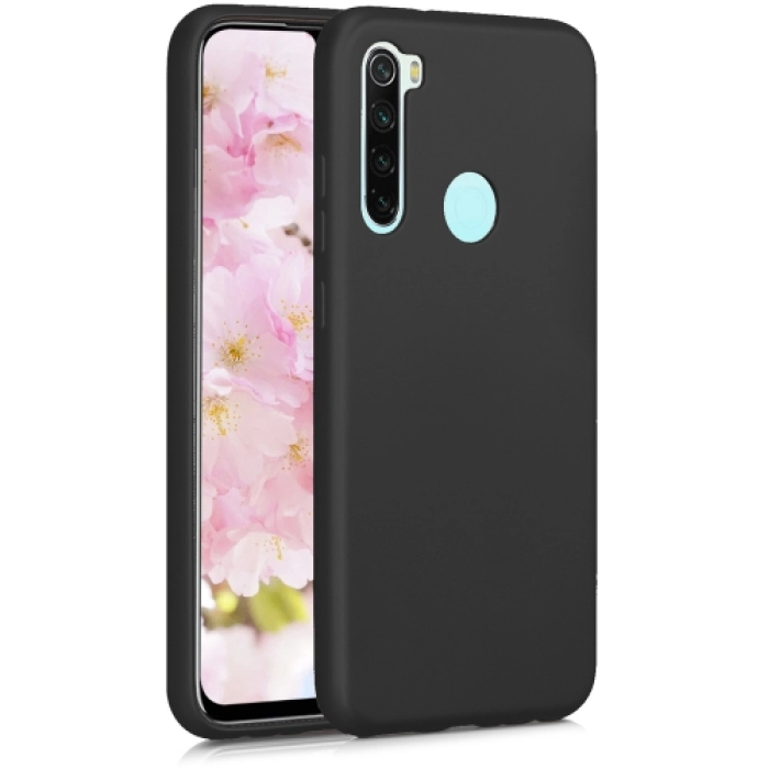 Xiaomi Redmi Note 8T Kılıf İnce Soft Mat Renkli Esnek Silikon Kapak - Siyah