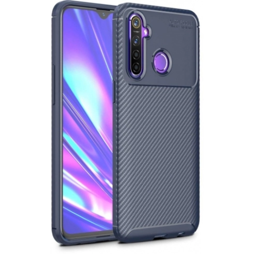 Xiaomi Redmi Note 8T Kılıf Silikon Parmak İzi Bırakmayan Karbon Soft Negro Kapak - Lacivert