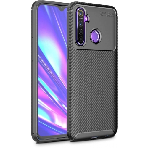 Xiaomi Redmi Note 8T Kılıf Silikon Parmak İzi Bırakmayan Karbon Soft Negro Kapak - Siyah